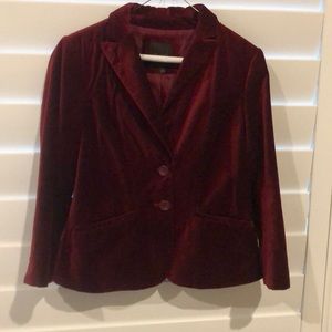 Limited red velvet blazer